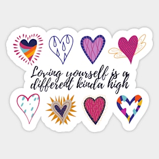 Loving yourself Sticker